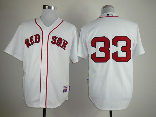 Men Boston Red Sox 33 Varitek White MLB Jerseys